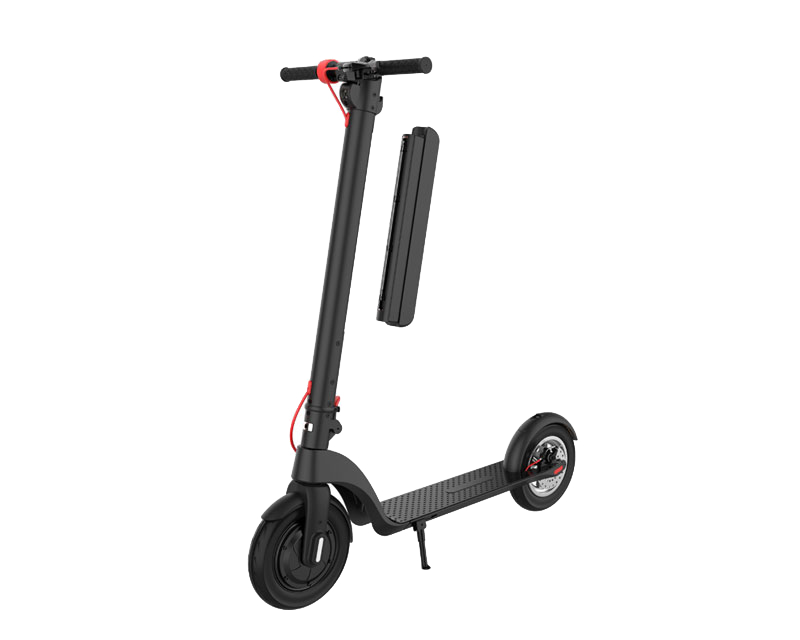 X8-350w Removable Lithium Battery Folding Electric E Scooter For Adult Raycool